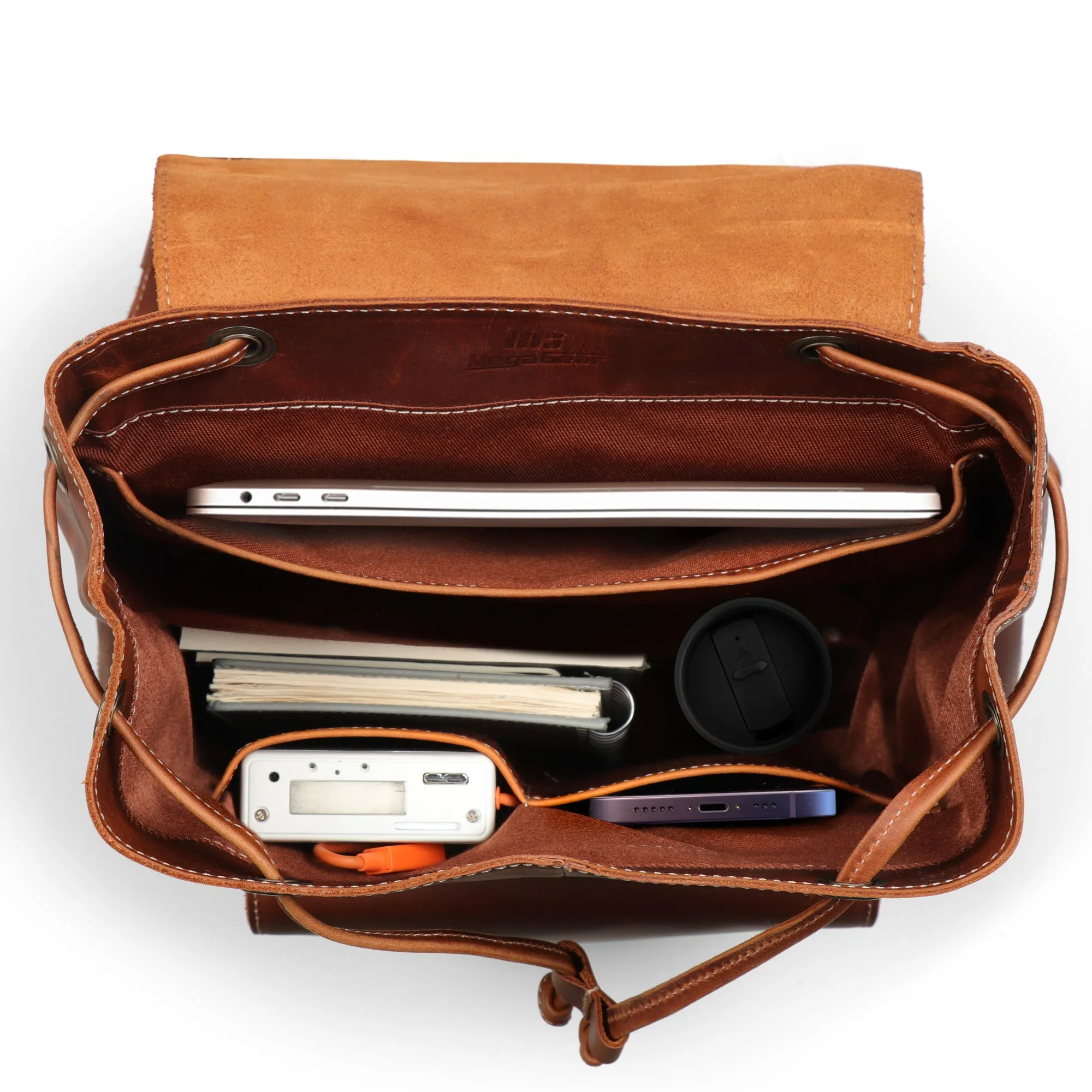 MegaGear Valley Handcrafted Top Grain Leather Backpack