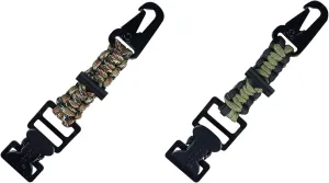 MELOTOUGH Tactical Glove Clip Braided Paracord Gloves Clips Holder with Flint Rod for Hunting, Hiking, Camping, Outdoor Activities (Camo & Army Green)