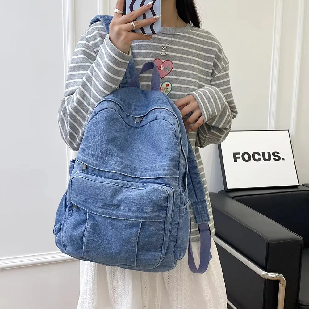 Melyn | Large Capacity Vintage Denim Backpack