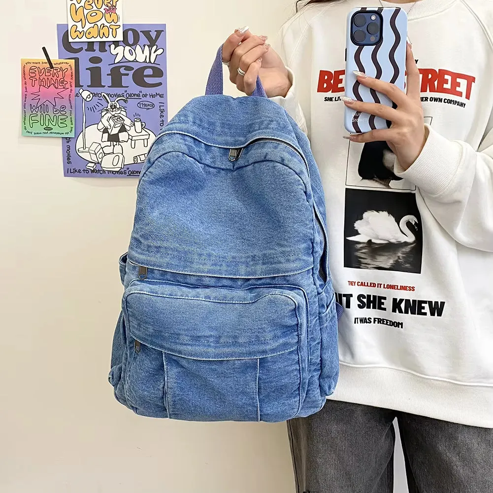 Melyn | Large Capacity Vintage Denim Backpack