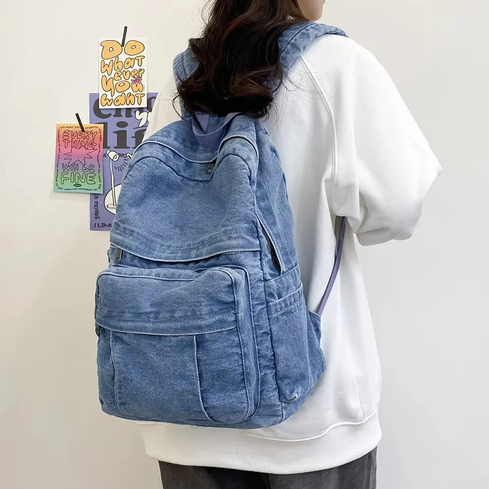 Melyn | Large Capacity Vintage Denim Backpack