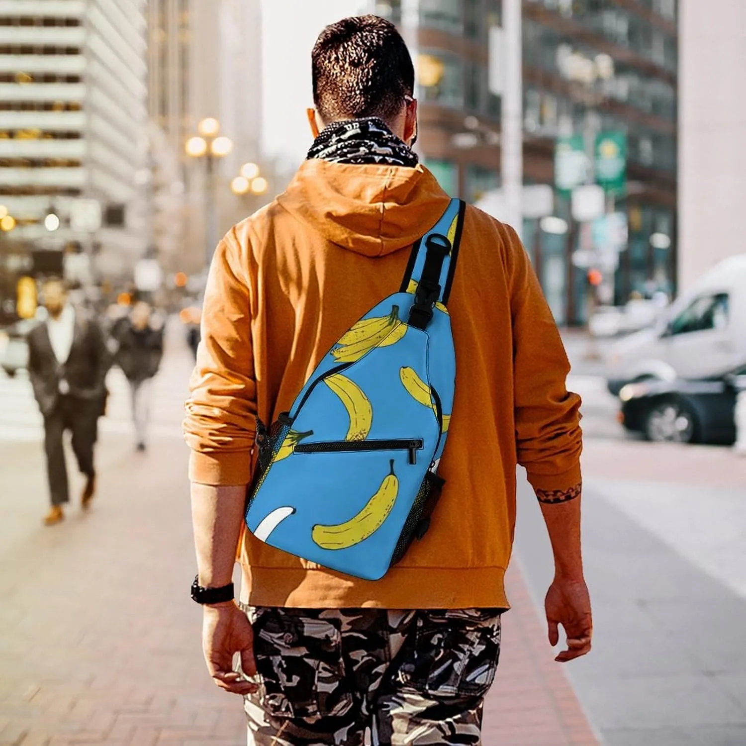 Men & Women Travel Backpack Camping Outdoor Bag, Banana Fruit Art Sling Shoulder Daypack for Outdoor Travel Hiking - Durable Tool Backpack