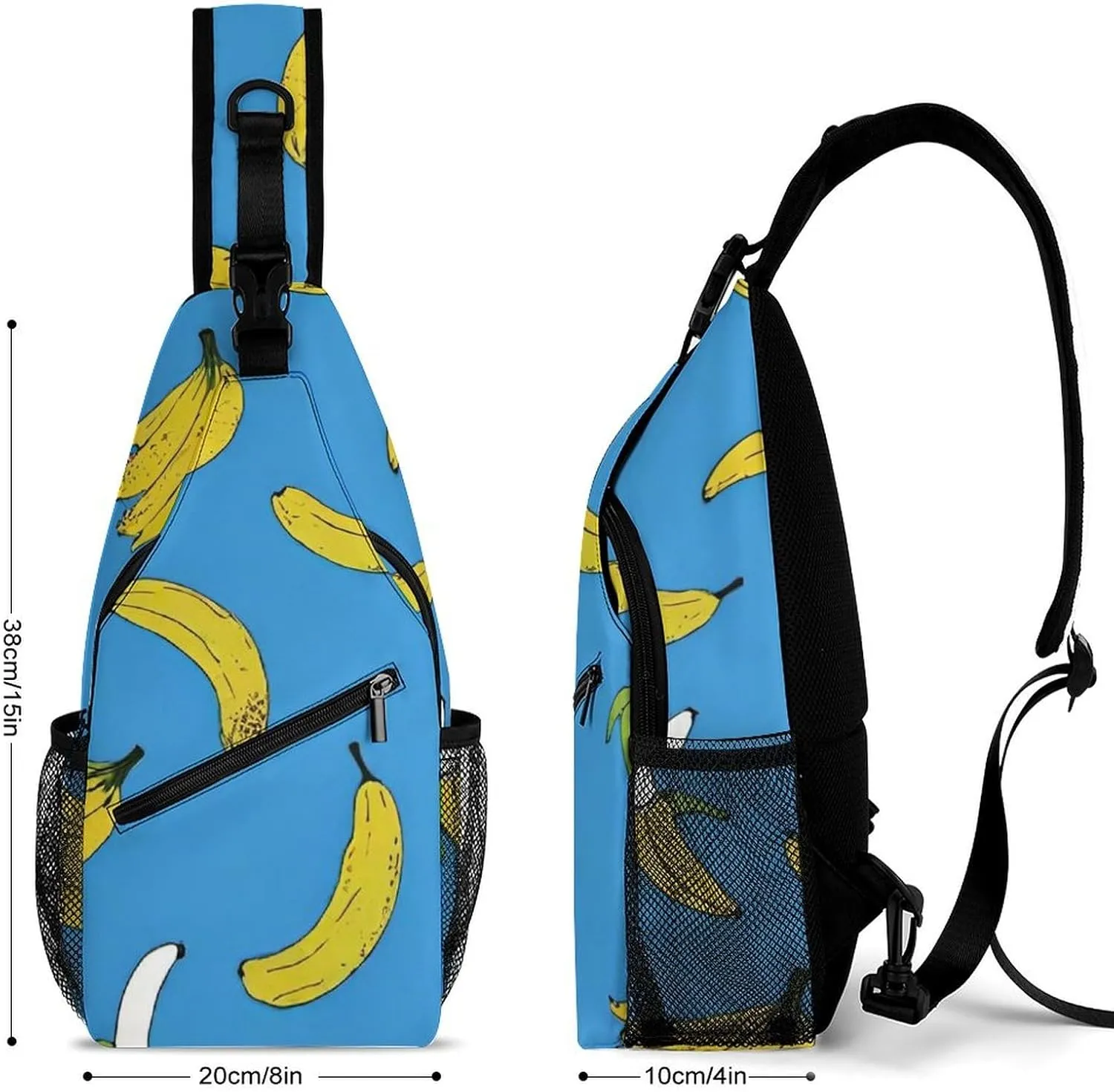 Men & Women Travel Backpack Camping Outdoor Bag, Banana Fruit Art Sling Shoulder Daypack for Outdoor Travel Hiking - Durable Tool Backpack