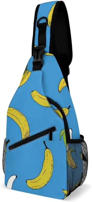 Men & Women Travel Backpack Camping Outdoor Bag, Banana Fruit Art Sling Shoulder Daypack for Outdoor Travel Hiking - Durable Tool Backpack