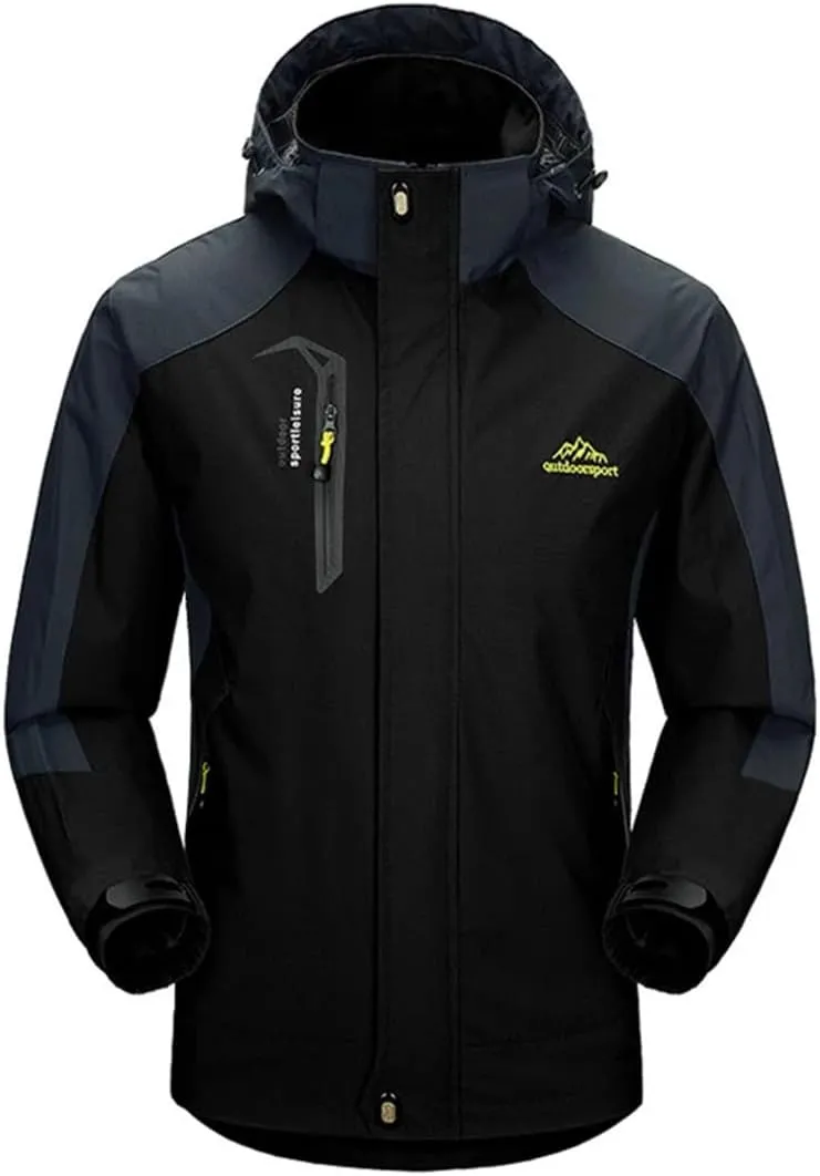Men Outdoor Sports Coats Climbing Trekking Windbreaker Travel Waterproof Camping Hiking Rainproof Tall Coats