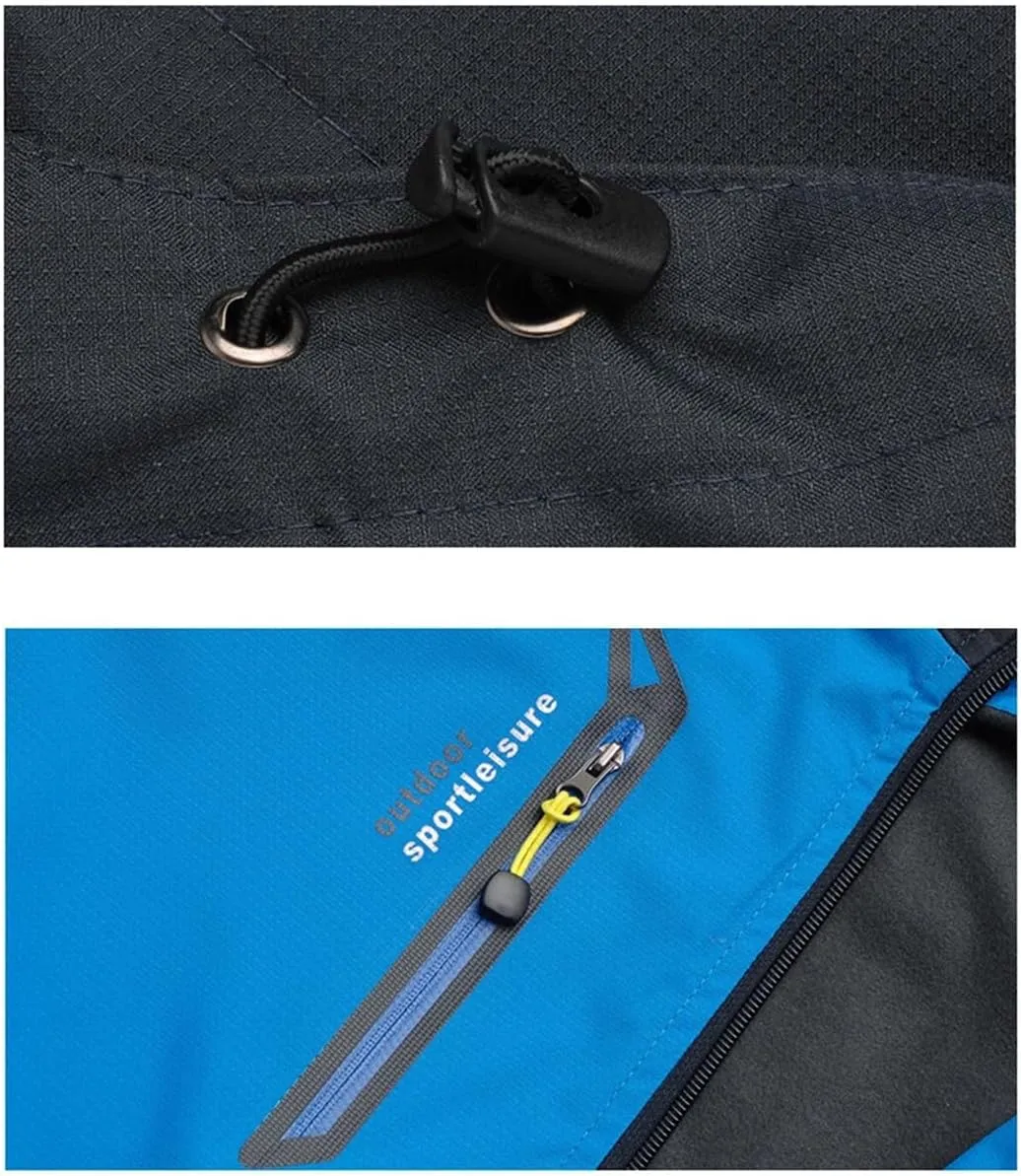 Men Outdoor Sports Coats Climbing Trekking Windbreaker Travel Waterproof Camping Hiking Rainproof Tall Coats