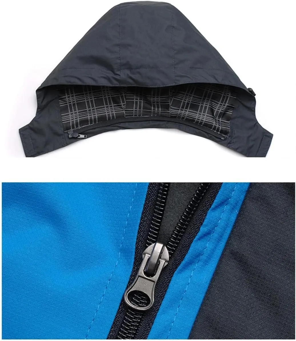 Men Outdoor Sports Coats Climbing Trekking Windbreaker Travel Waterproof Camping Hiking Rainproof Tall Coats