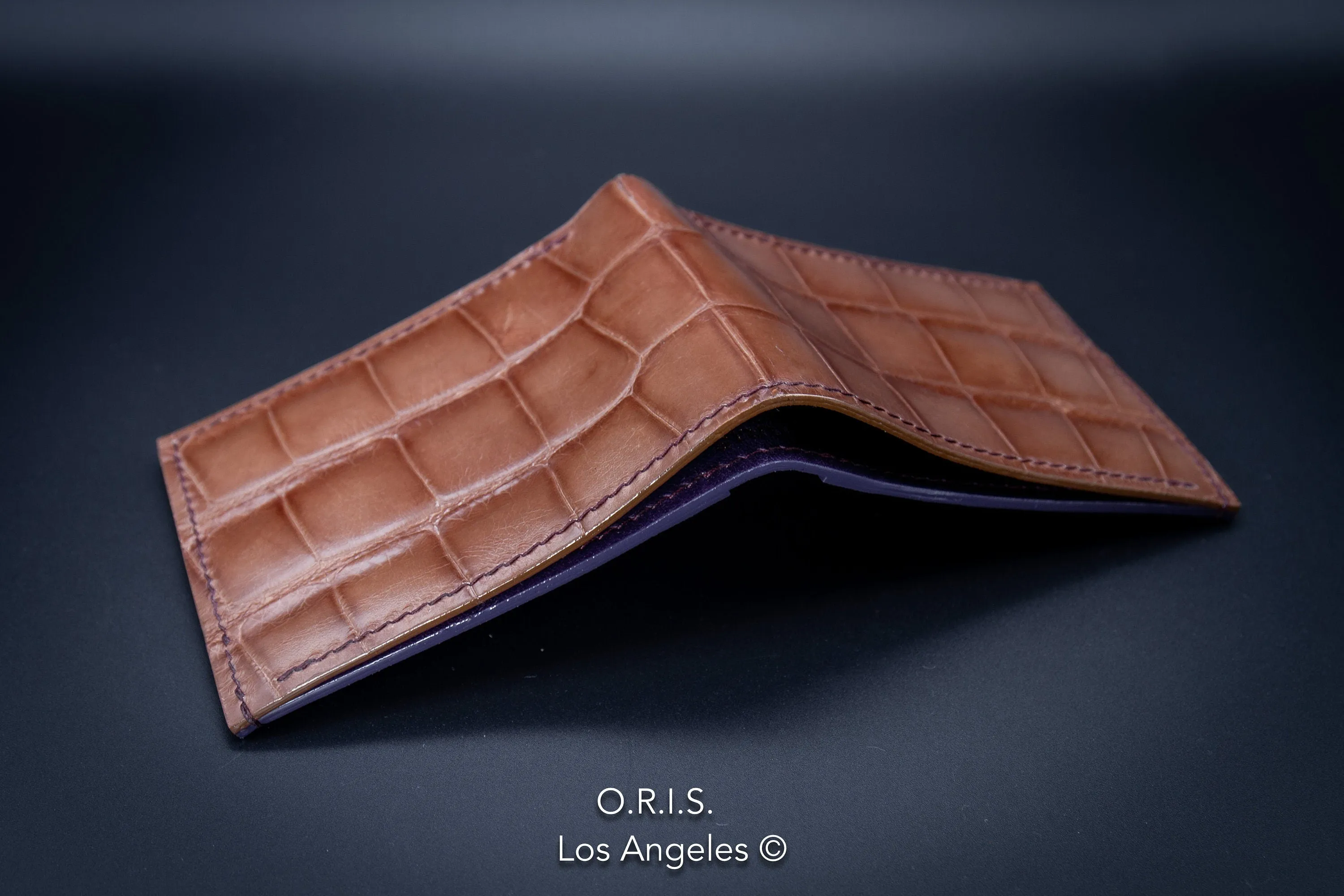 Mens Alligator Wallet - Rosewood