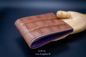 Mens Alligator Wallet - Rosewood