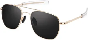 Men's Aviator Sunglasses American Army Military Pilot Polarized Sunglasses Bayonet Temples
