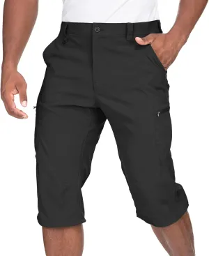 Mens Cargo Shorts Hiking Stretch Quick Dry Capri Golf Tactical Long Shorts for Men
