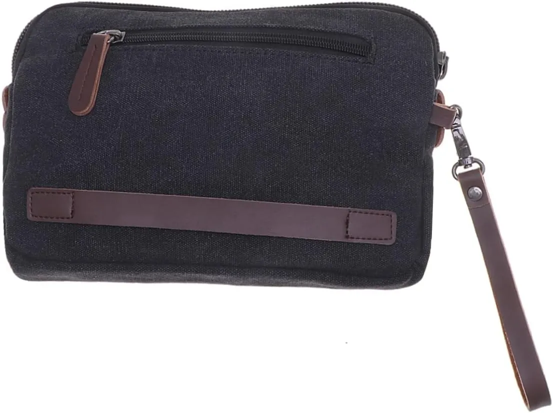 Men's Large Capacity Zipper Wallet Business Multi-functional Clutch Bag