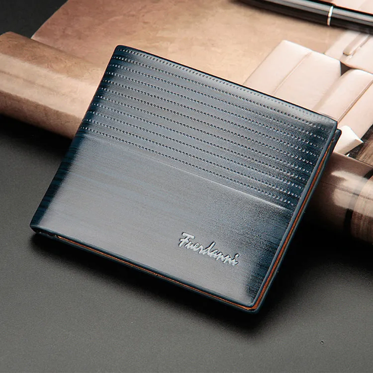 Men's Short Embossed Horizontal Creative Thin Style Men's Wallets