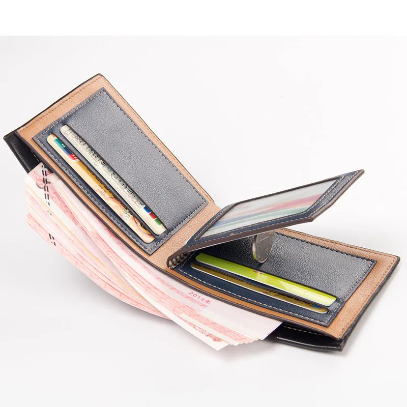 Men's Short Embossed Horizontal Creative Thin Style Men's Wallets