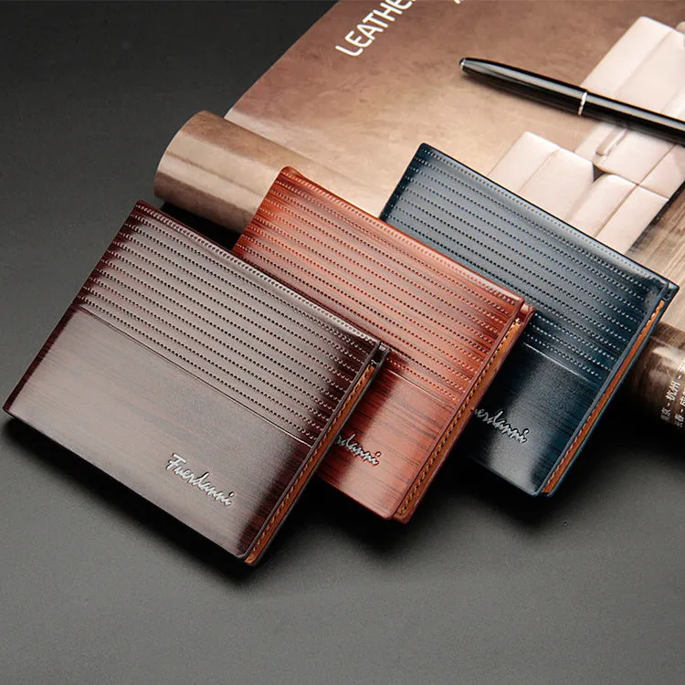 Men's Short Embossed Horizontal Creative Thin Style Men's Wallets
