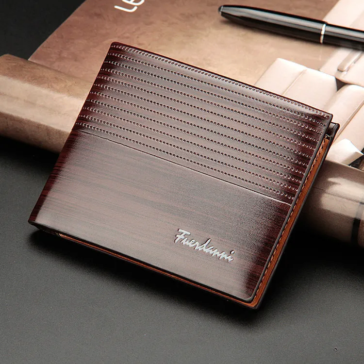 Men's Short Embossed Horizontal Creative Thin Style Men's Wallets