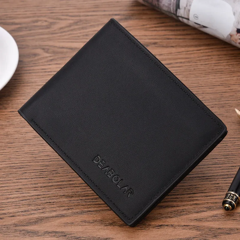 Men's Short Fashion Soft Leather Horizontal Men's Wallets