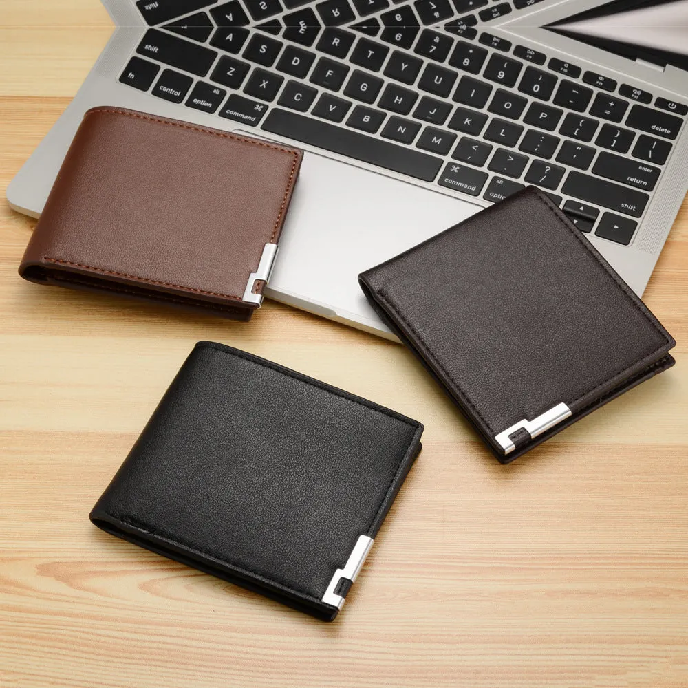 Men's Short Fashion Soft Leather Horizontal Men's Wallets