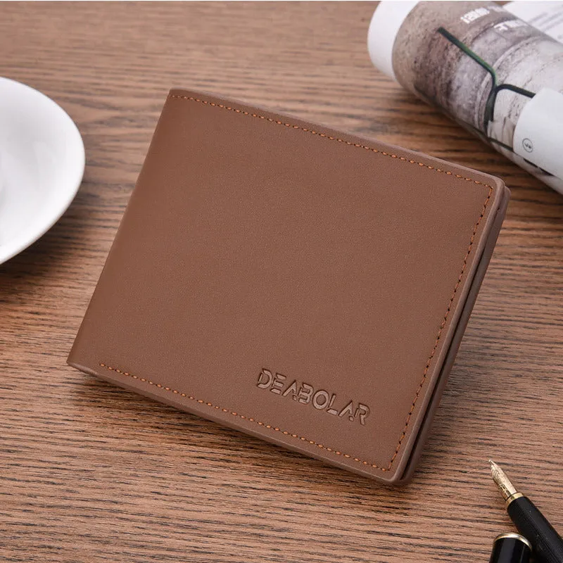 Men's Short Fashion Soft Leather Horizontal Men's Wallets
