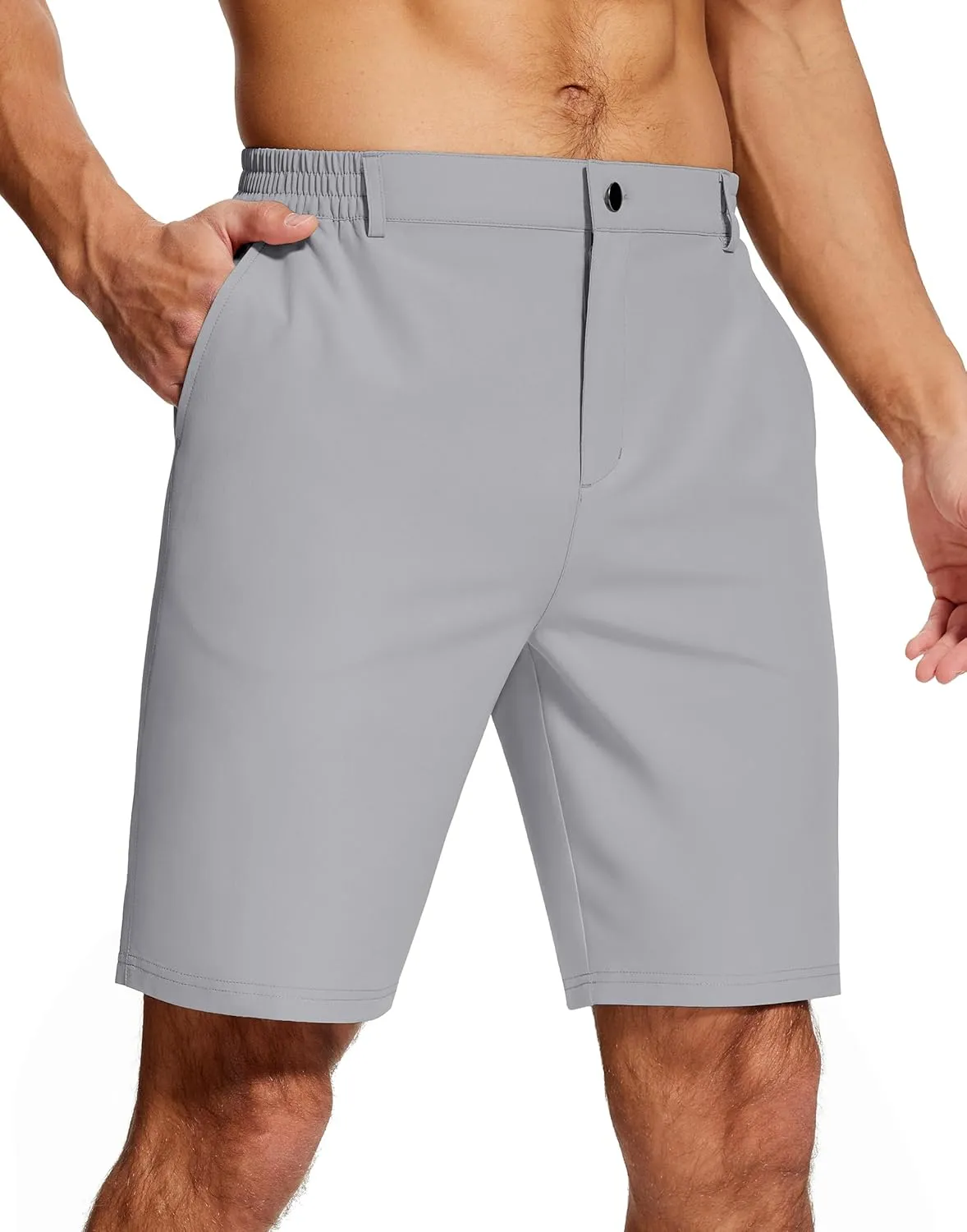 Mens Stretch Dress Shorts 9 Inch Lightweight Quick Dry Hiking Golf Shorts for Men Casual Outdoor Work 3 Pockets