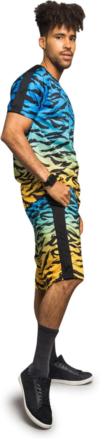 Men's Tracksuit Set Short Sleeve Top and Shorts