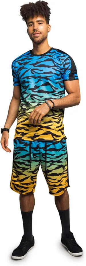 Men's Tracksuit Set Short Sleeve Top and Shorts