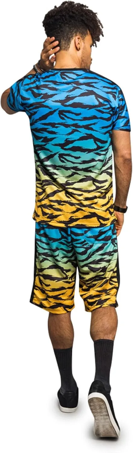 Men's Tracksuit Set Short Sleeve Top and Shorts