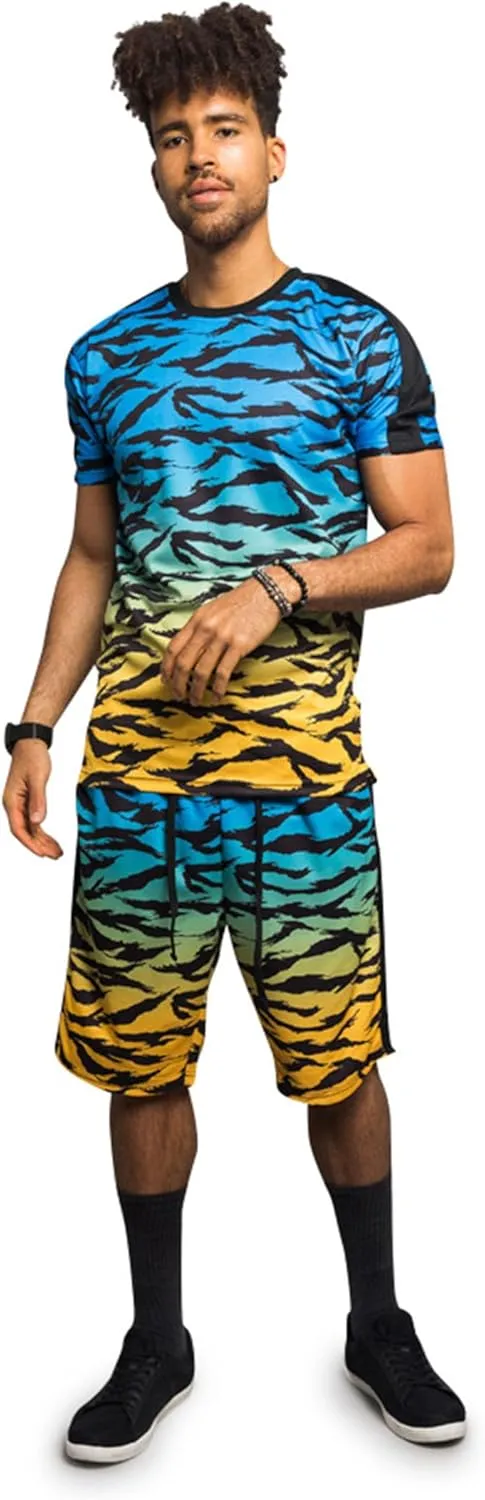 Men's Tracksuit Set Short Sleeve Top and Shorts