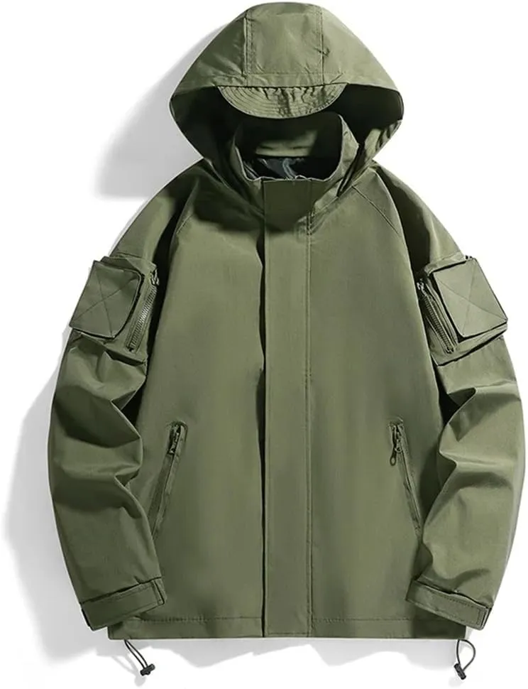 Mens Waterproof Hiking Windproof Windbreaker Coat Breathable Fishing Camping Trekking Jacket