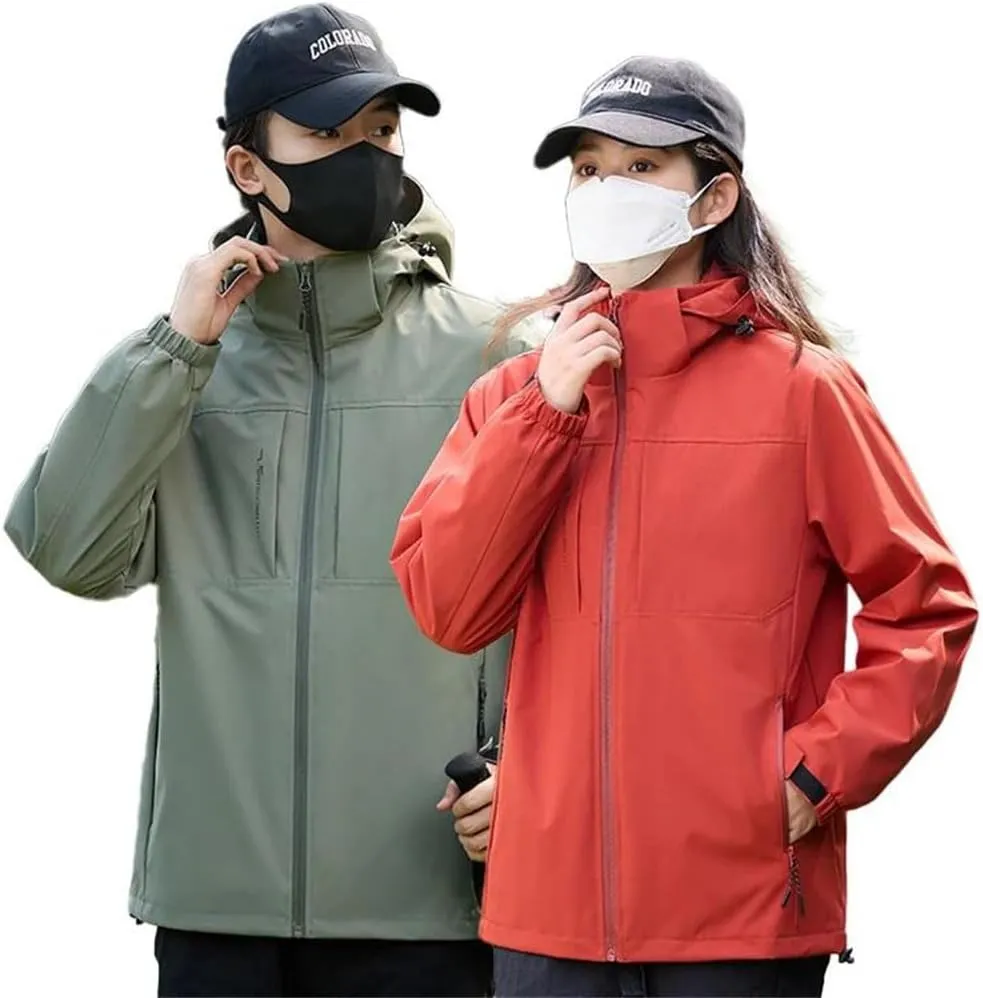 Men's Women's Waterproof Coat Hiking Climbing Camping Skiing Warm Windproof Windbreaker 3-In-1 Fleece Jacket