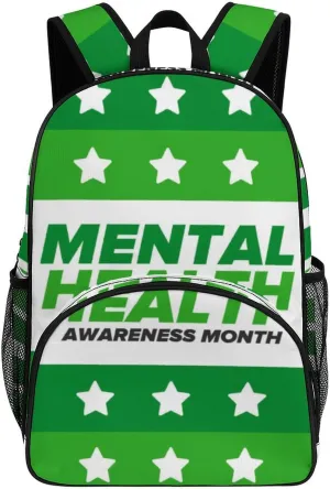 Mental Health Awareness Month Backpack for Worker Teacher Business Hiking Travel Bag Shoulders Bag