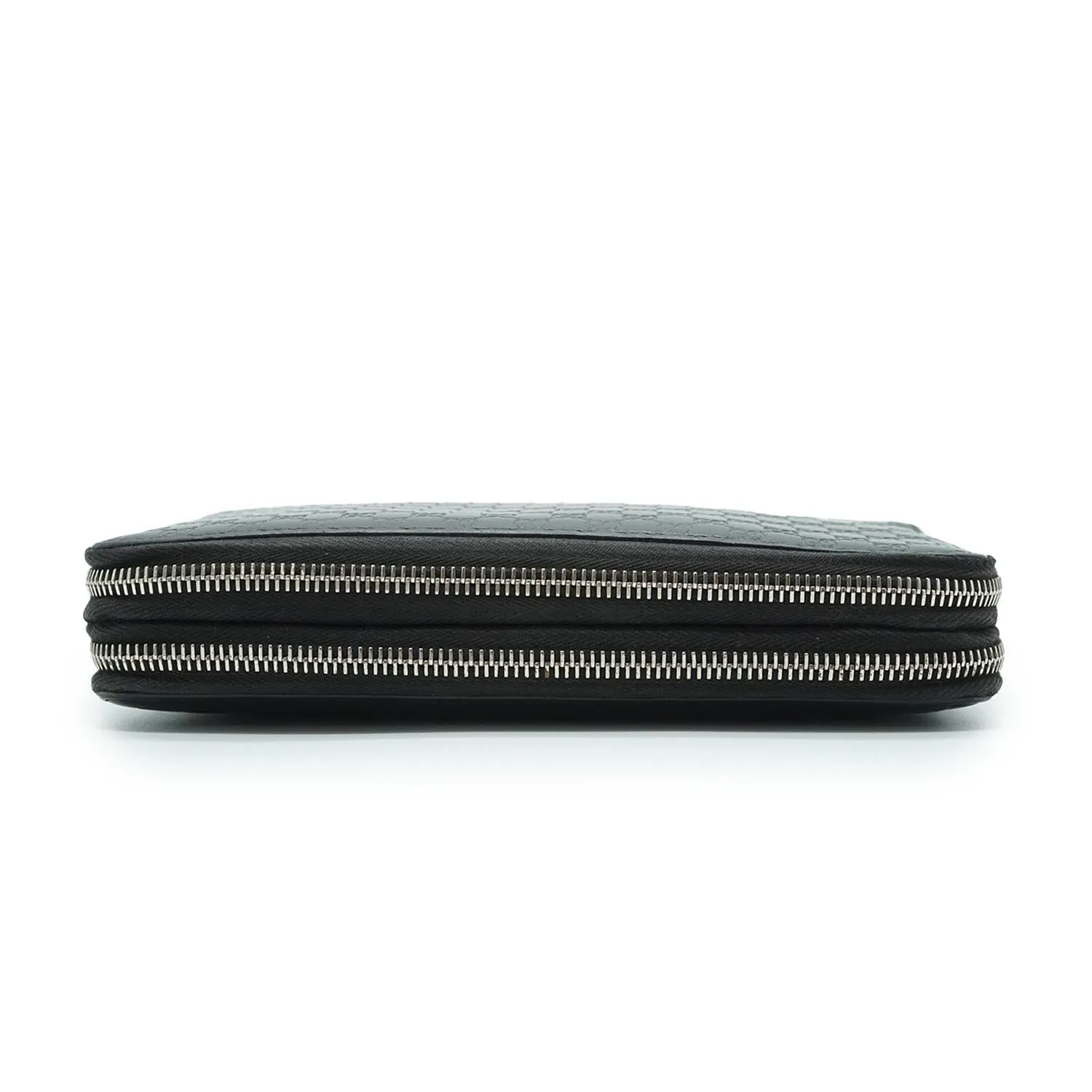 Microguccissima Signature Leather Long Zip Around Wallet