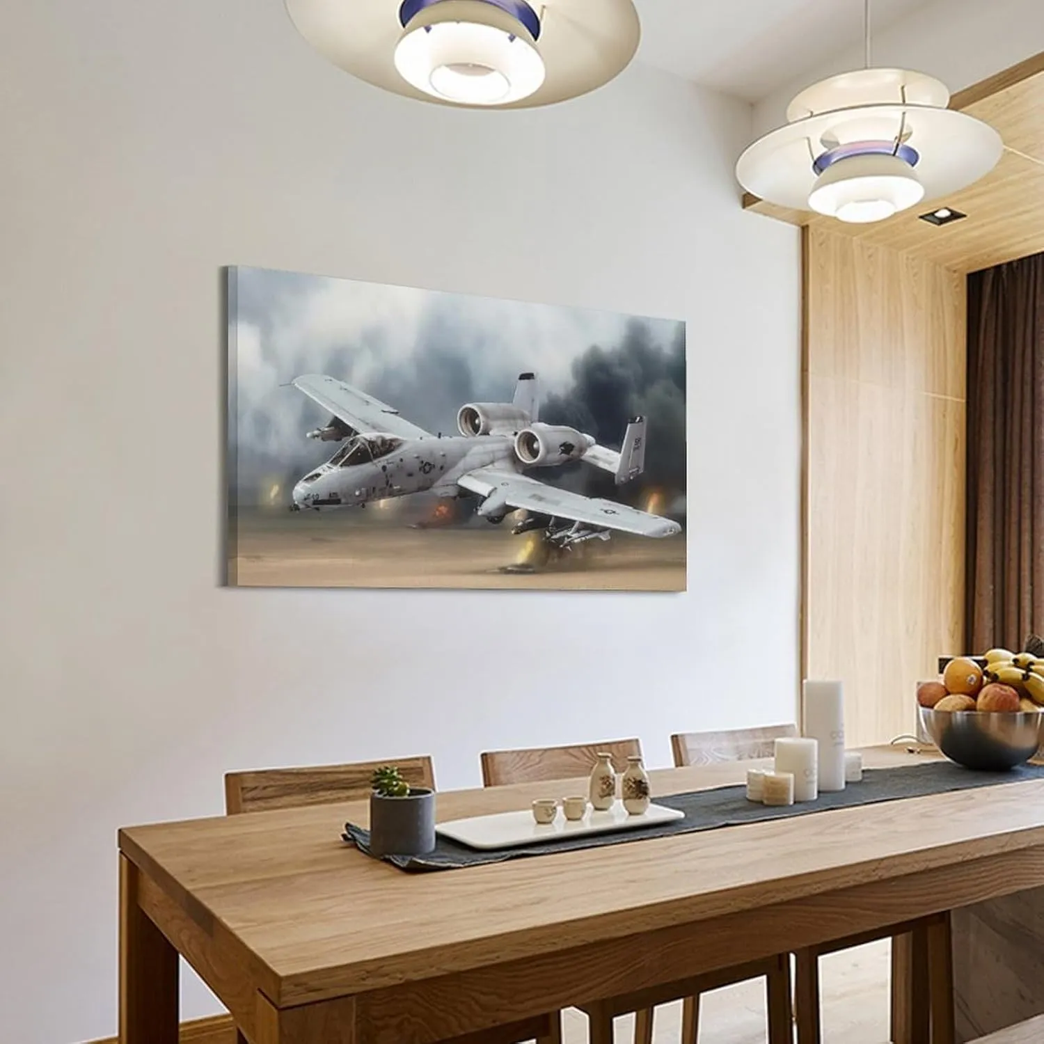 Military Poster Attack Aircraft A10 Warthog Thunderbolt II Poster 46 Canvas Poster Art Poster Album Cover Posters for Bedroom Wall Art Canvas Posters Music Album Cover Poster 08x12inch(20x30cm) Frame-