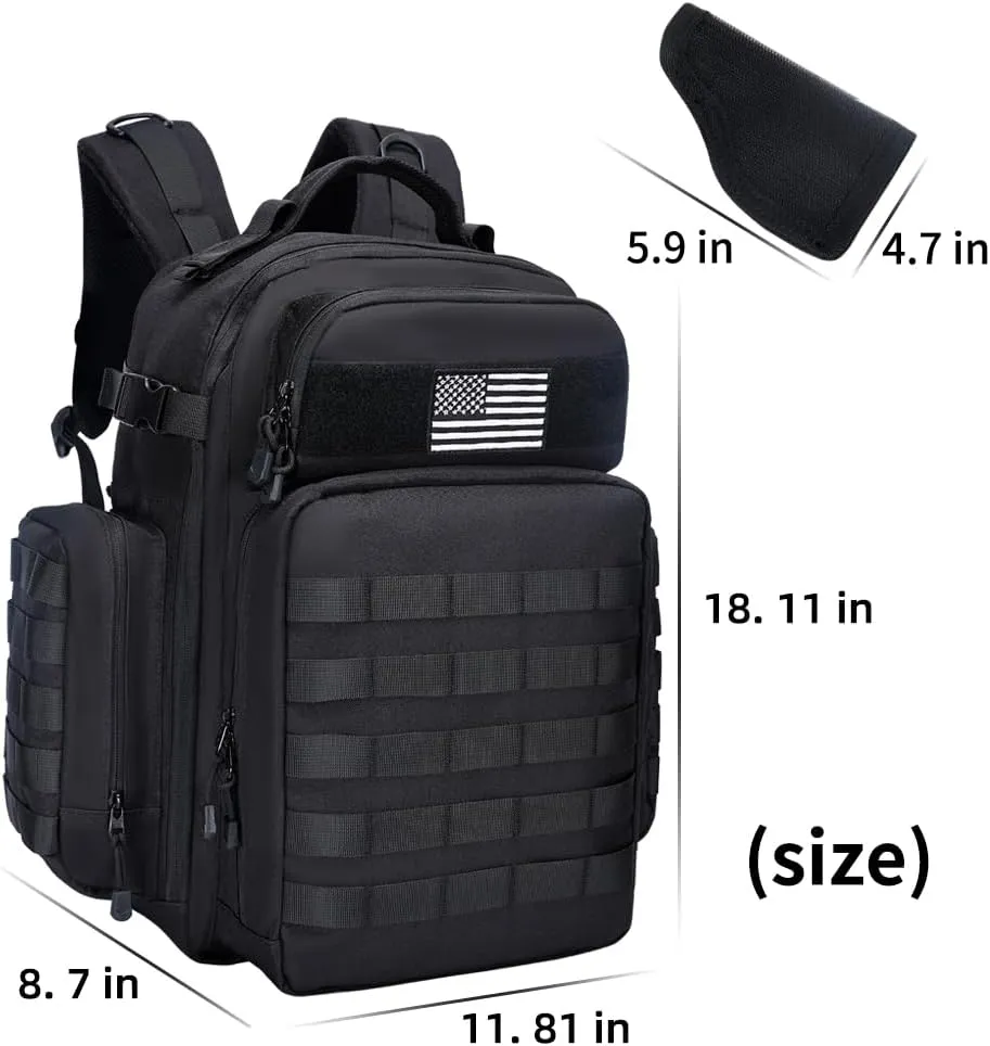 Military Tactical Backpack for Men and Women Molle System,Camping Hiking Trekking Daypack Bug Out Bag(Black)
