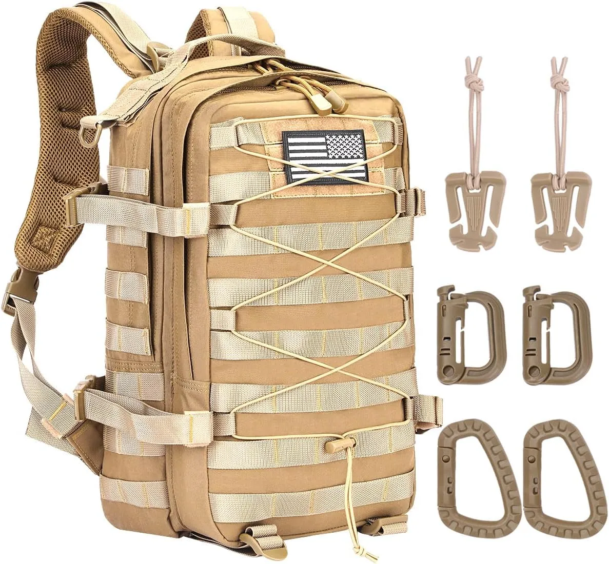 Military Tactical Backpack Waterproof 40L Large Army 3 Day Bug Out Bag Assault Pack Molle Rucksack and Tactical Gear Bag