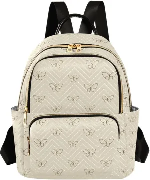 Mini Backpack for Women Chocolate Flutter Mini Backpack Purse Lightweight Small Daypack, 8.5L
