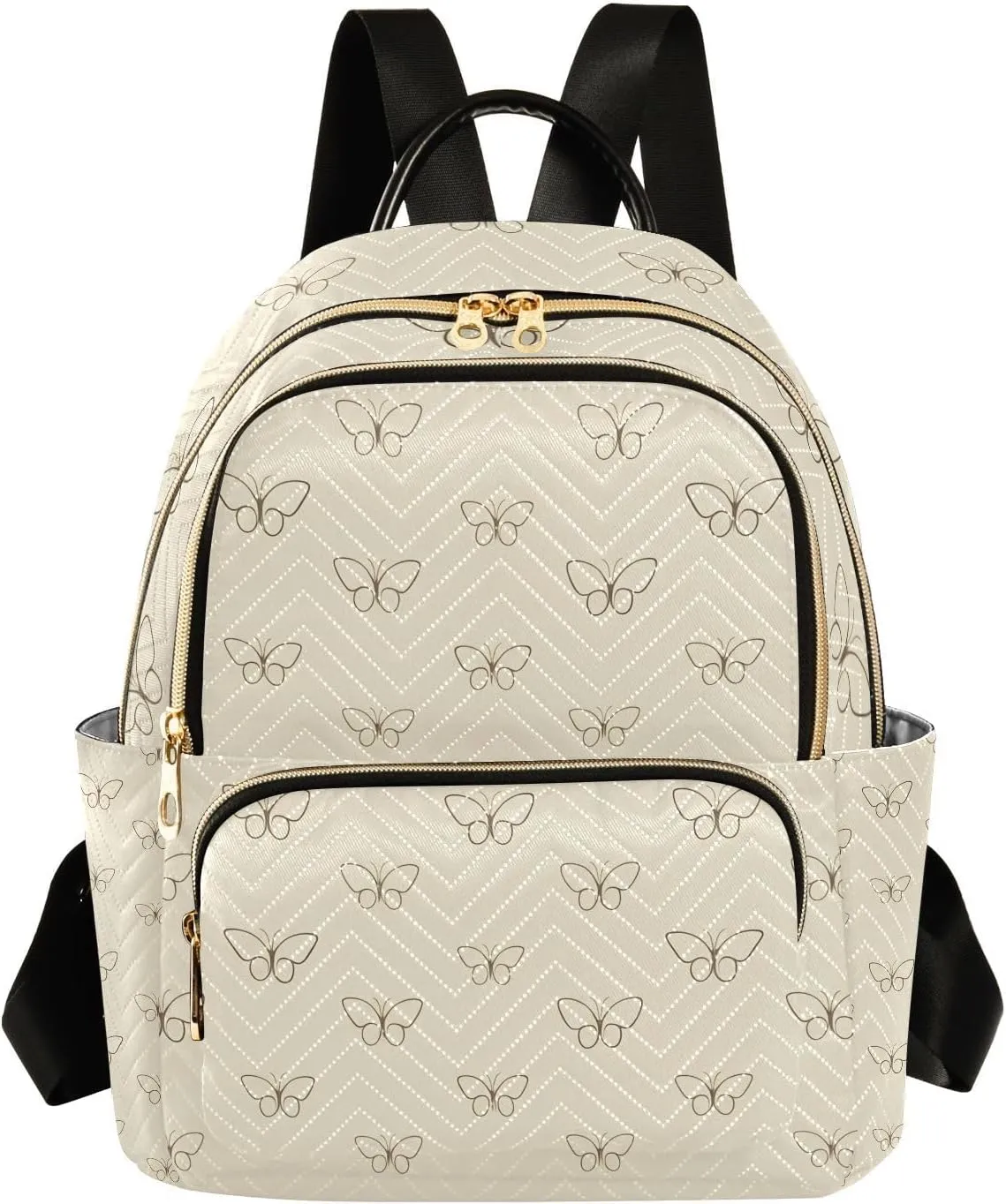 Mini Backpack for Women Chocolate Flutter Mini Backpack Purse Lightweight Small Daypack, 8.5L