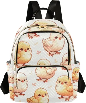 Mini Backpack for Women Cute Chicks Mini Backpack Purse Lightweight Small Daypack, 8.5L