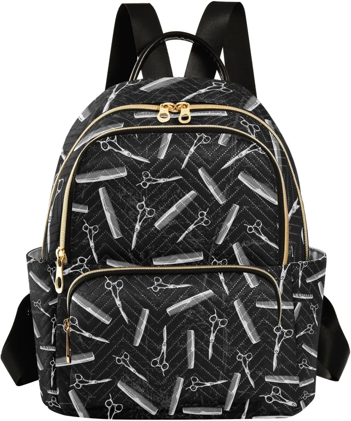 Mini Backpack Purse for Girls Hair Stylist Hairdressing Comb Casual Travel Daypacks Shoulder Bag for Ladies Women