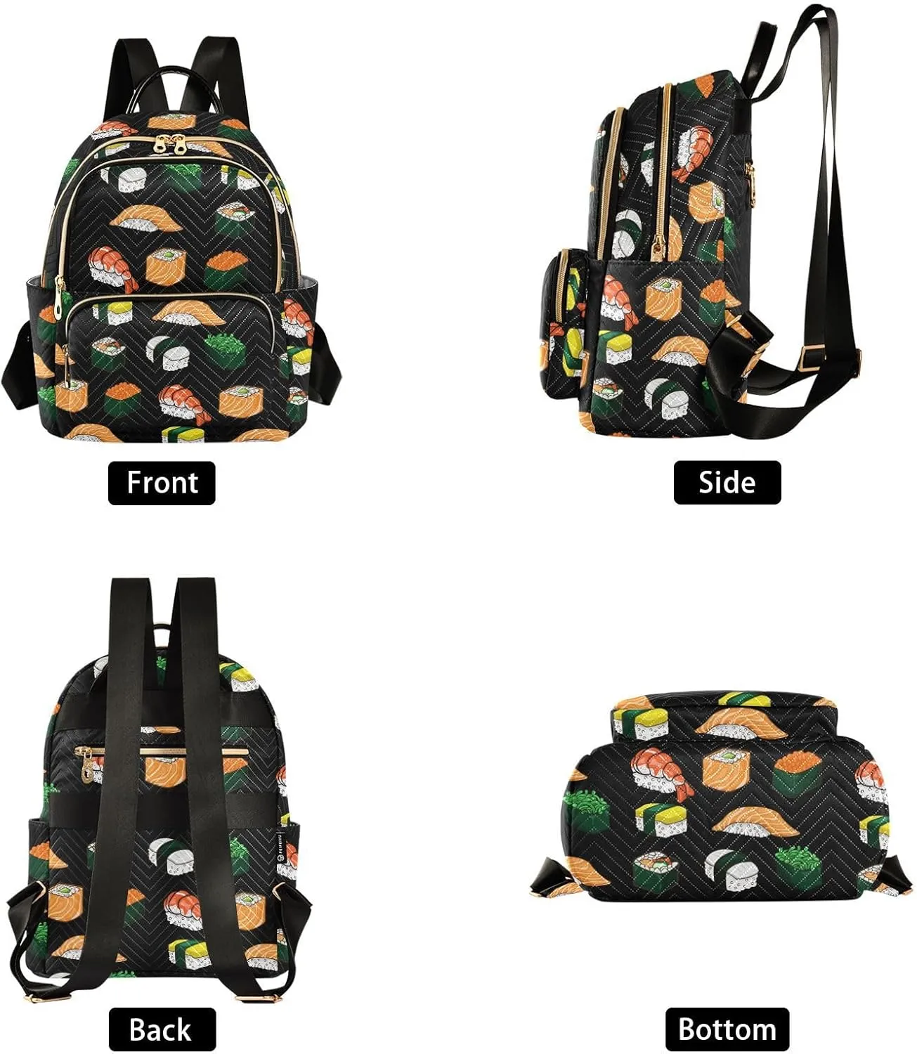 Mini Backpack Purse for Women Printed Purse Printed Backpack for Women Small Convertible Backpack Purse Ladies (color10, Medium)