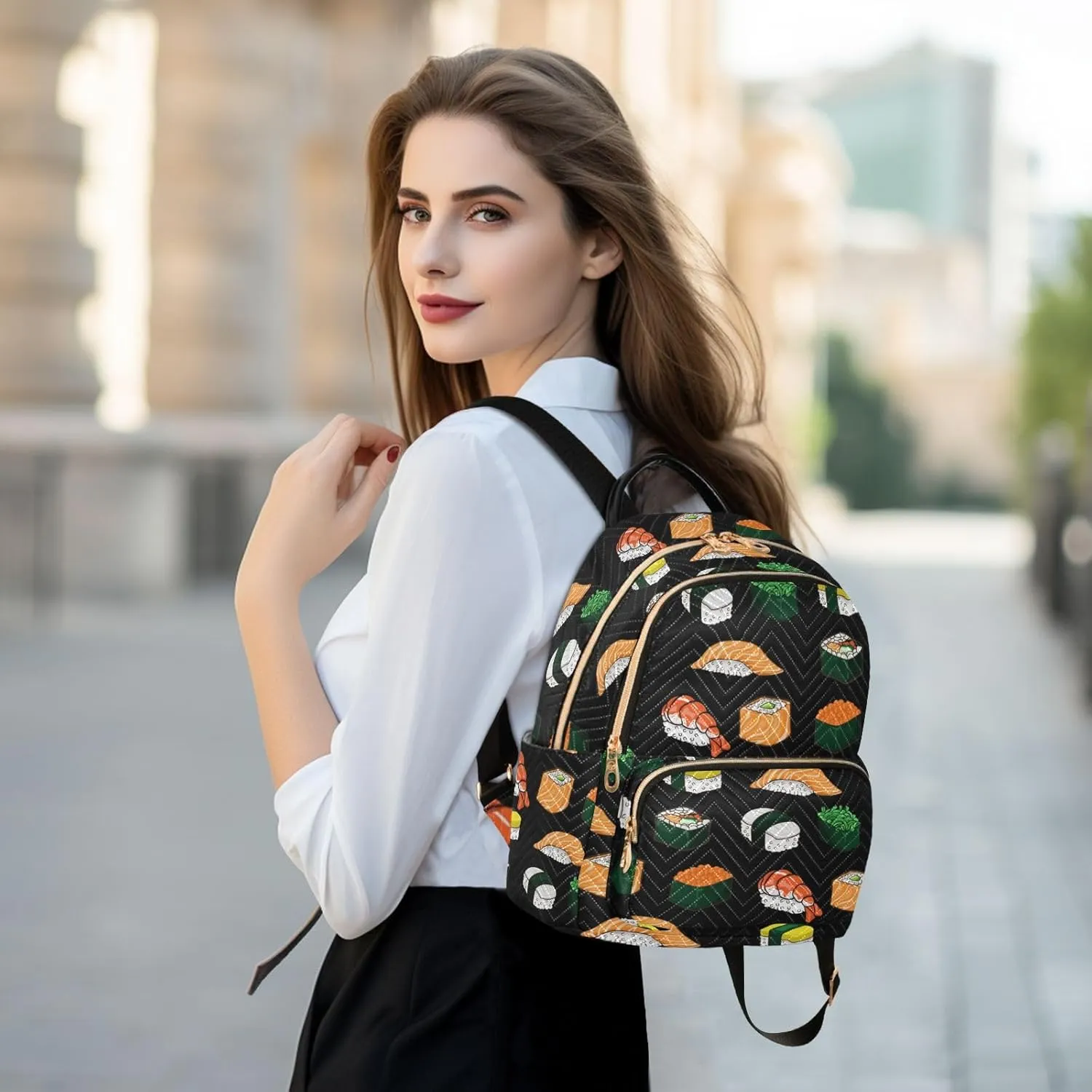 Mini Backpack Purse for Women Printed Purse Printed Backpack for Women Small Convertible Backpack Purse Ladies (color10, Medium)