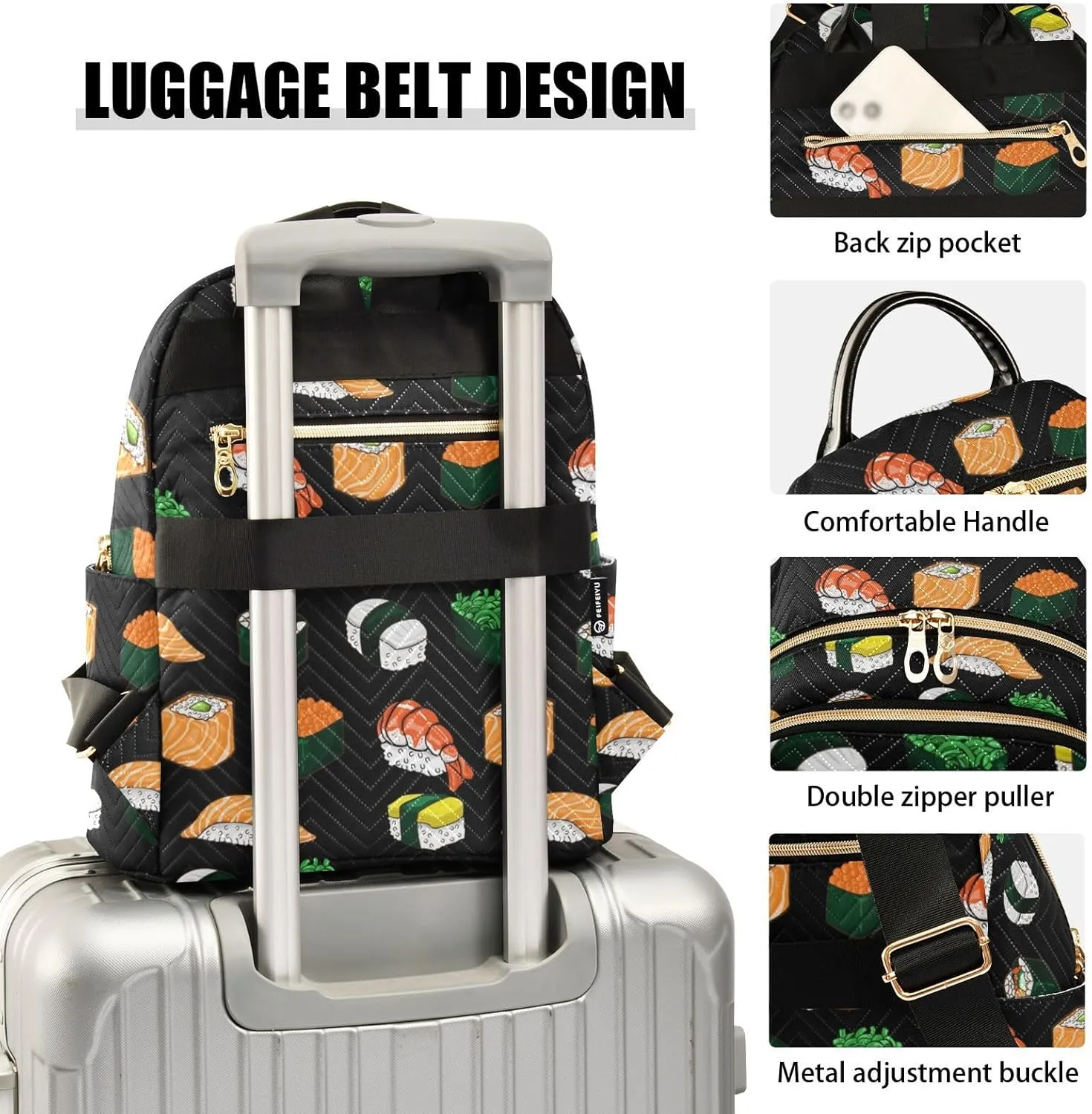 Mini Backpack Purse for Women Printed Purse Printed Backpack for Women Small Convertible Backpack Purse Ladies (color10, Medium)