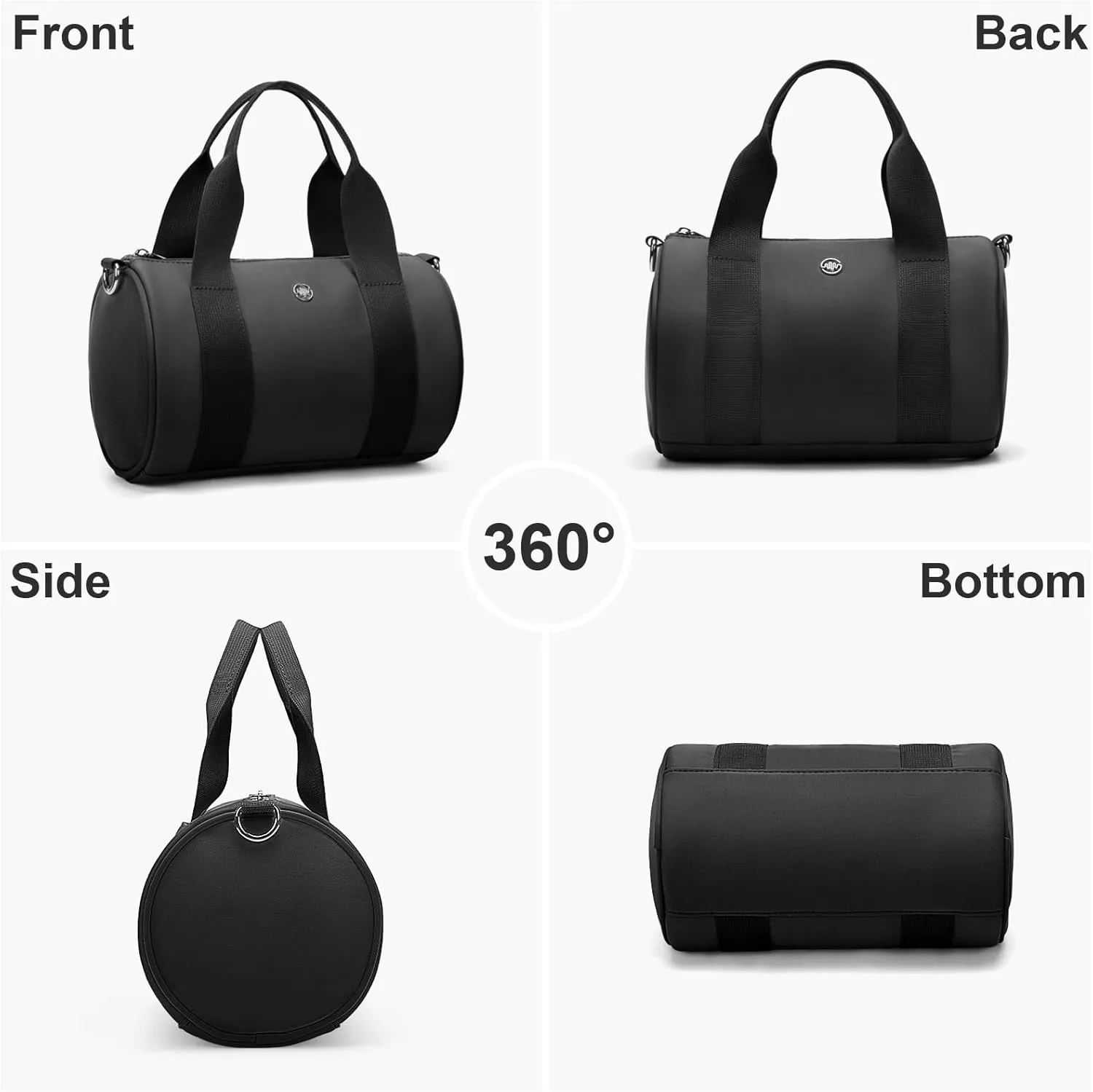 Mini Gym Bag Small Barrel Duffle Crossbody Bags Tote for Women Men Workout Bag Lightweight for Weekender Travel Sports Yoga Fitness Dance