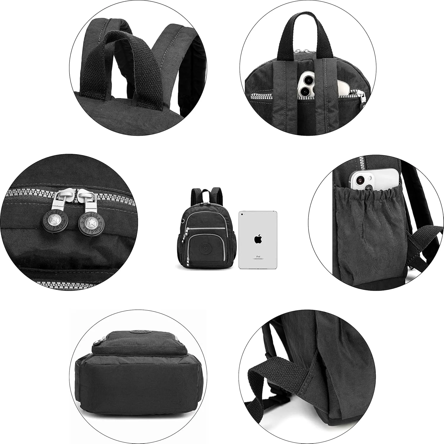 Mini Hiking Waterproof Laptop Backpack Purse for Women and Men,Travel Backpack 8.6L