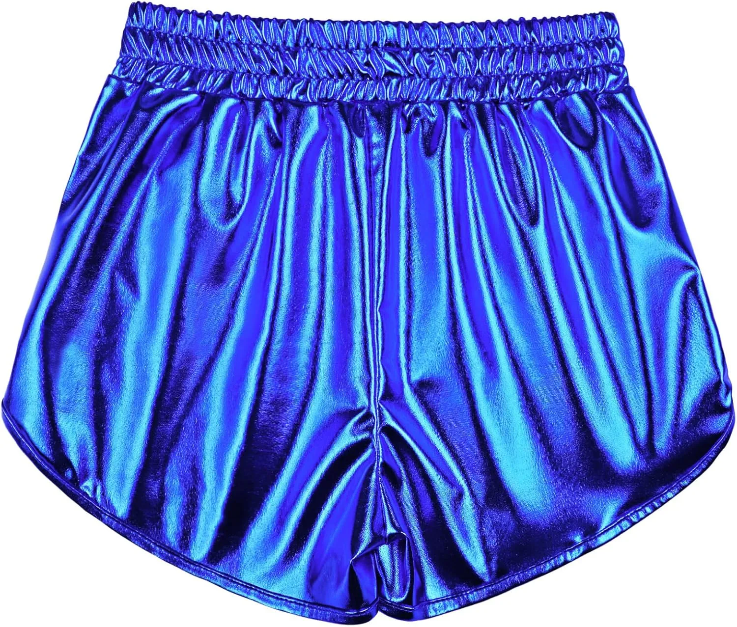 Mirawise Girls Metallic Shorts Shiny Hot Pants Sparkly Dance Outfits Short Pants with Sunglasses