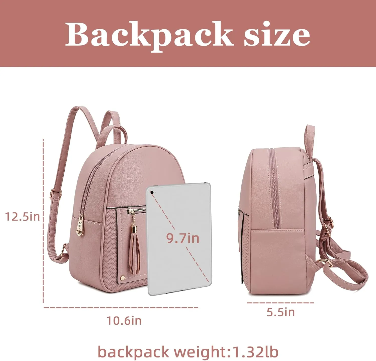 Montana West Girls Backpack Purse Gifts for Kids Anti Theft Backpack with Secured Zipper & Tassel