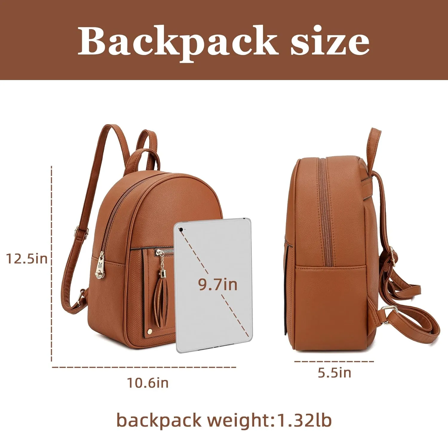 Montana West Medium Backpack Purse for Women Anti Theft Backpack with Secured Zipper & Tassel