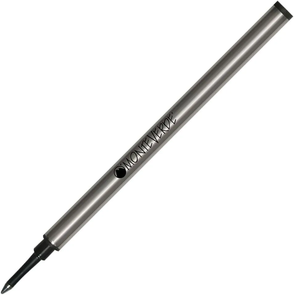 Monteverde Rollerball Refill to Fit Waterman Rollerball Pens, Fine Point, Black, 2 per Pack (W222BK)