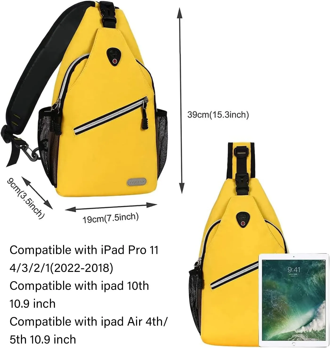 MOSISO Sling Backpack, Multipurpose Crossbody Shoulder Bag Travel Hiking Daypack