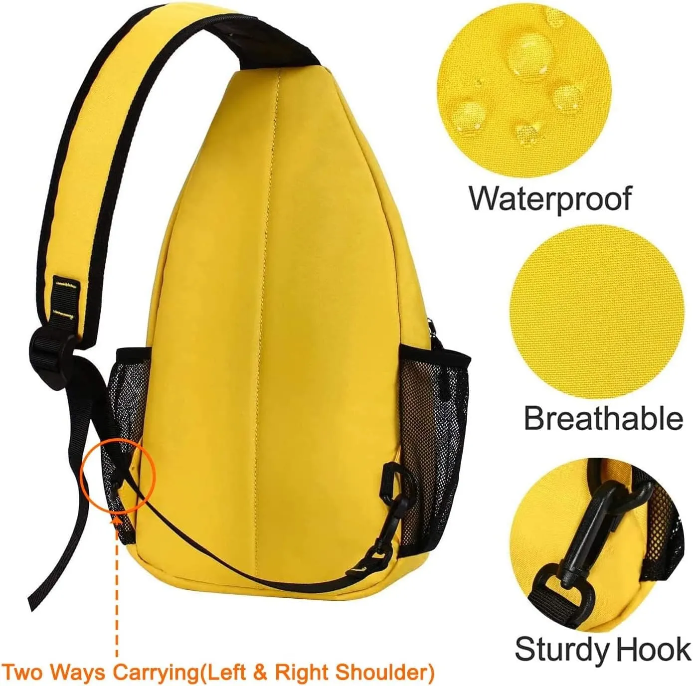 MOSISO Sling Backpack, Multipurpose Crossbody Shoulder Bag Travel Hiking Daypack